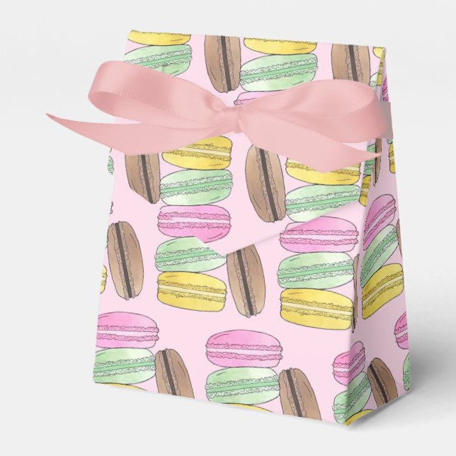 Macaron French Pastry Cookies Macarons Patisserie Favour Box (Front Side)