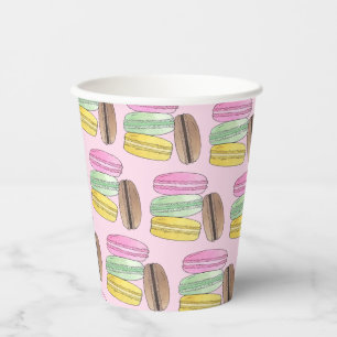 Macaron French Pastry Cookies Macarons Patisserie Paper Cups