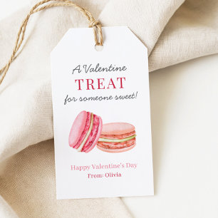 Macaron Happy Valentine's Day Sweet Treat Favors Gift Tags