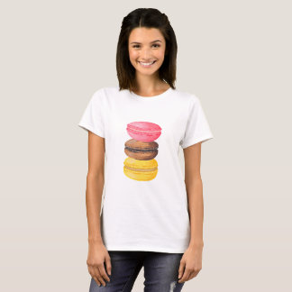 Macaron Illustration Sweets Watercolor Macaroons T-Shirt
