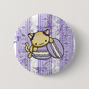 Macaron Kitty 6 Cm Round Badge