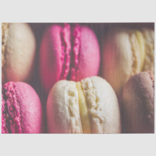 Macaron macaroons foto pink beige brown sweet tast tissue paper