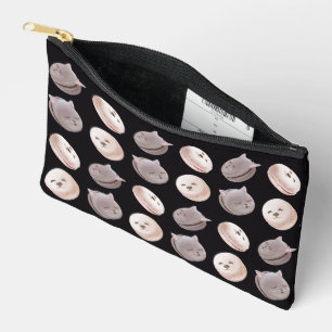 Macaron Parade – Kitty & Puppy Seamless Pattern Accessory Pouch