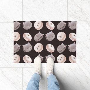 Macaron Parade – Kitty & Puppy Seamless Pattern Doormat