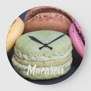 Macaron pastries for sweet tooth gift large clock