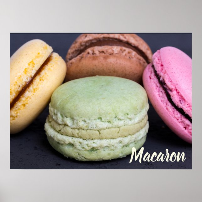 Macaron pastries for sweet tooth gift poster (Front)