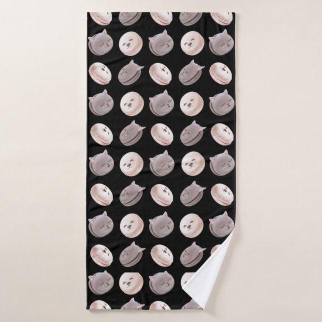 Macaron Pattern Bath Towel (Bath Towel)