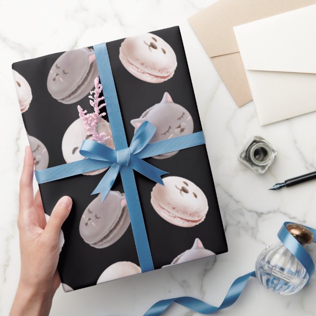 Macaron Pattern Wrapping Paper (Gifting)
