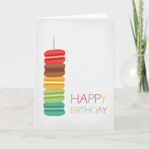 Macaron Stack Cake - Birthday Card