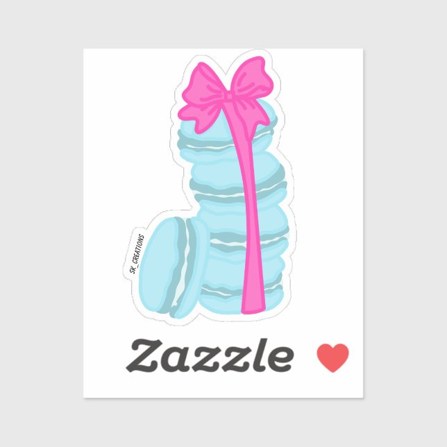 Macaron Stack With A Pink Bow (Sheet)