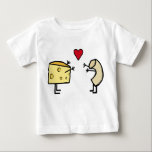 Macaroni and Cheese Baby Baby T-Shirt<br><div class="desc">Everybody knows macaroni and cheese belong together! Great gift for cheese lovers & kids! Original design with registered copyright by Fun T-shirts, Inc.</div>