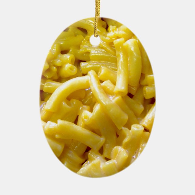 Macaroni And Cheese Ceramic Ornament (Front)