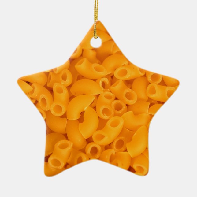 Macaroni And Cheese Ceramic Tree Decoration (Front)