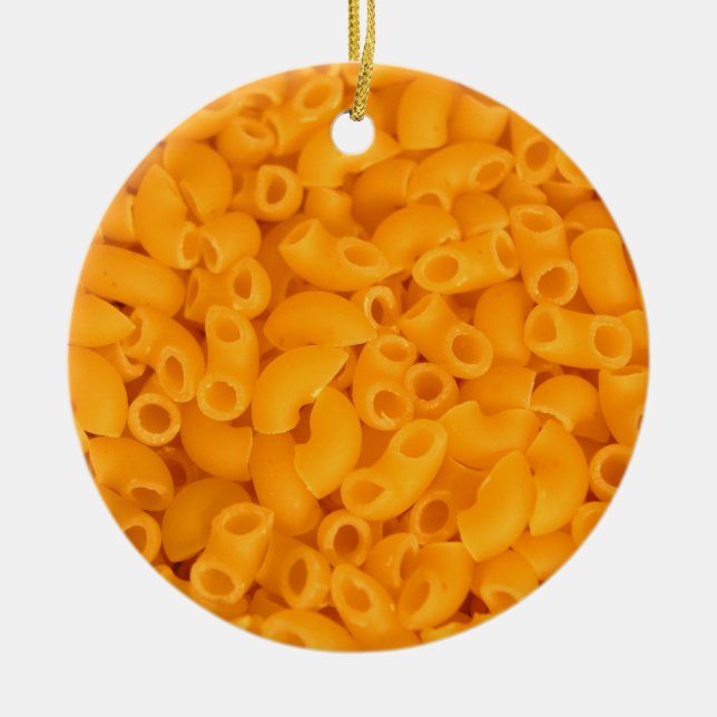 Macaroni And Cheese Ceramic Tree Decoration (Front)