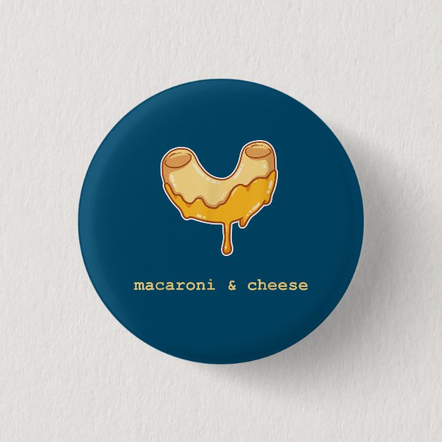Macaroni And Cheese Cute Sweet Dessert Food Lover 3 Cm Round Badge (Front)