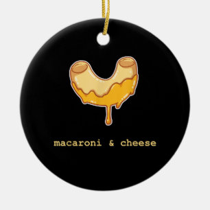 Macaroni And Cheese Cute Sweet Dessert Food Lover Ceramic Ornament