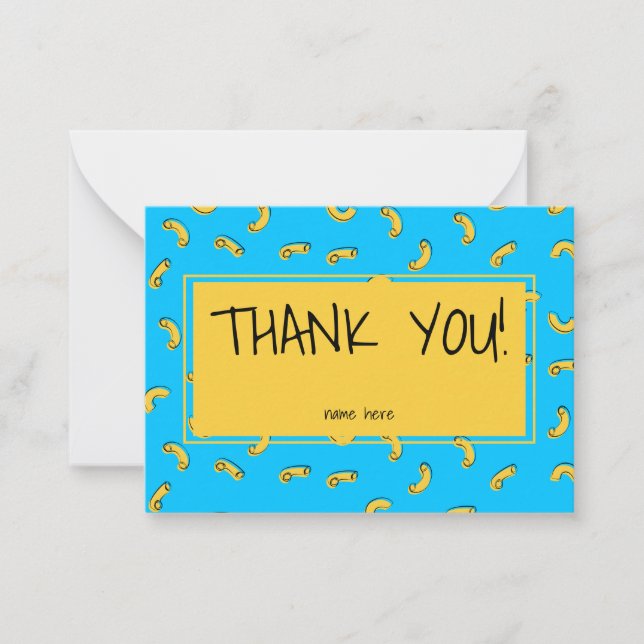 Macaroni and Cheese Flat Note Card (Front)