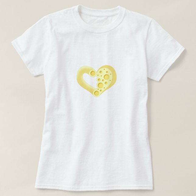 Macaroni And Cheese Heart T-Shirt (Design Front)