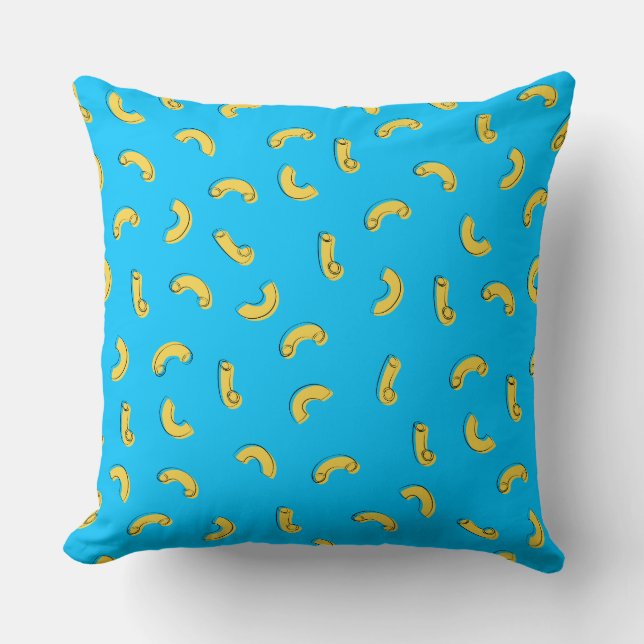 Macaroni and Cheese Illustration Cushion (Front)