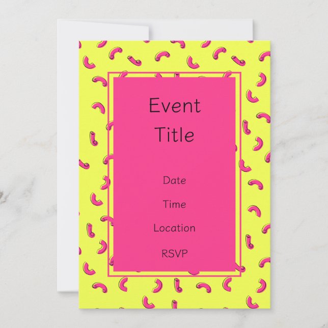 Macaroni and Cheese Invitation (Front)