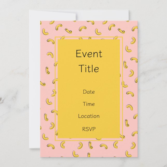 Macaroni and Cheese Invitation (Front)
