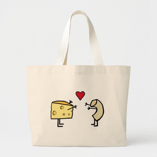 Macaroni and Cheese Large Tote Bag (Front)