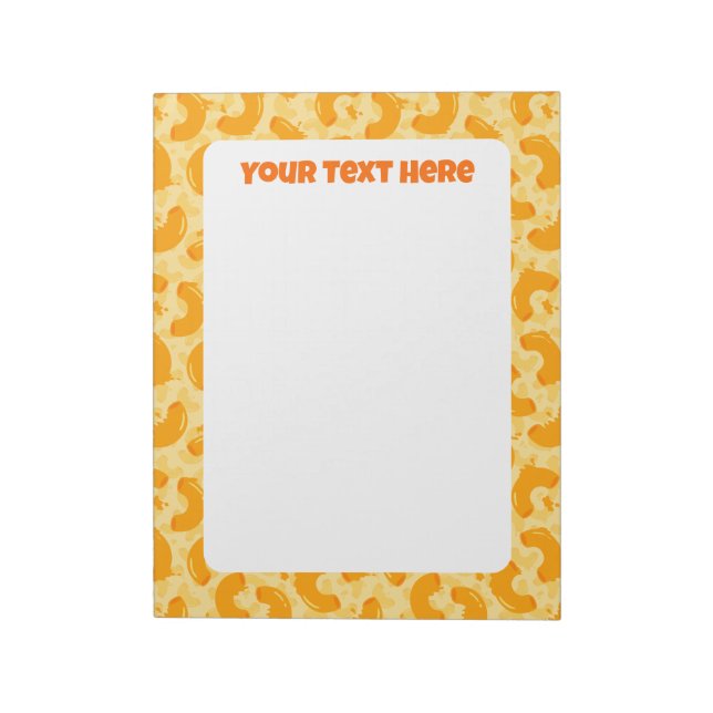Macaroni and Cheese Pattern Notepad (Rotated)