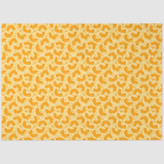 Macaroni and Cheese Pattern Tissue Paper (Front)