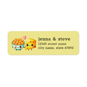 Macaroni and Cheese Return Address Labels