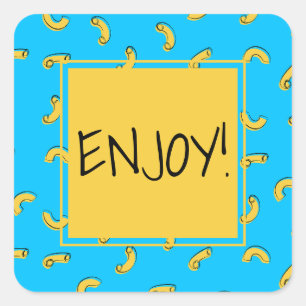 Macaroni and Cheese Square Sticker