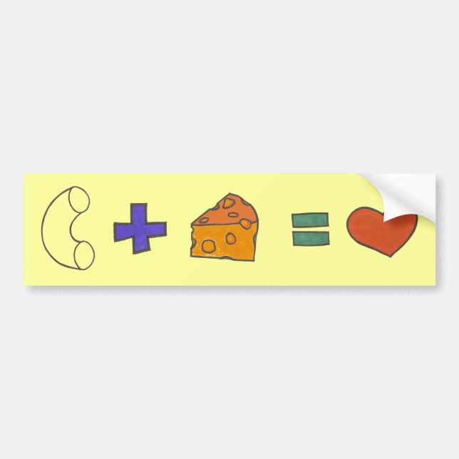 Macaroni & Cheese Bumper Sticker (Front)