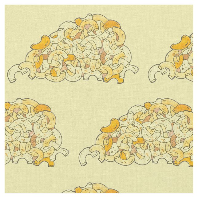 Macaroni Mac and Cheese Soul Food Southern Cuisine Fabric (Close Up)