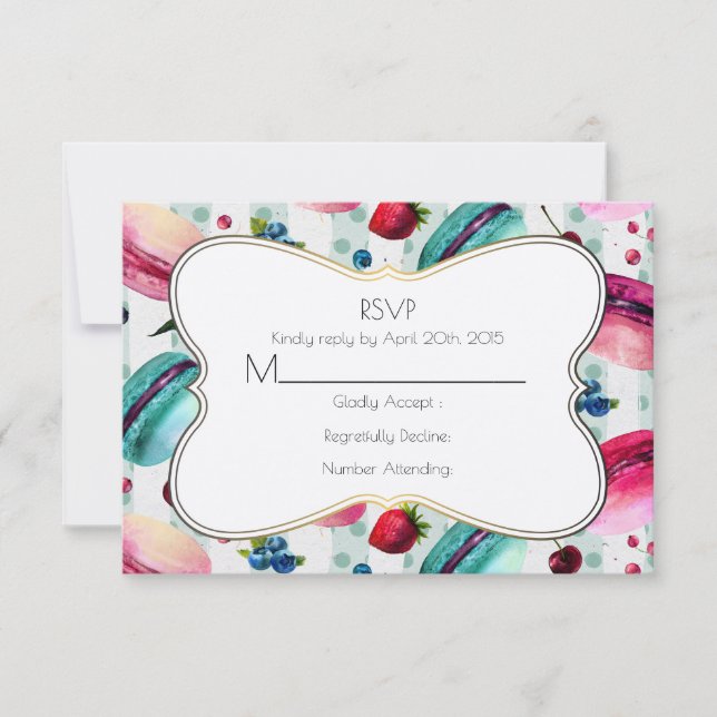 Macarons And A Decorative Frame RSVP (Front)