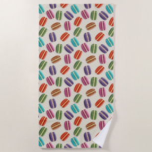 macarons beach towel