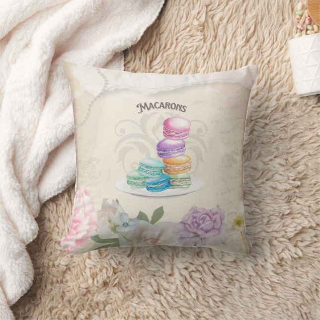 Macarons cushion throw pillow (Blanket)
