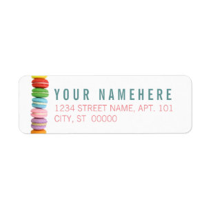 Macarons Return Address Label