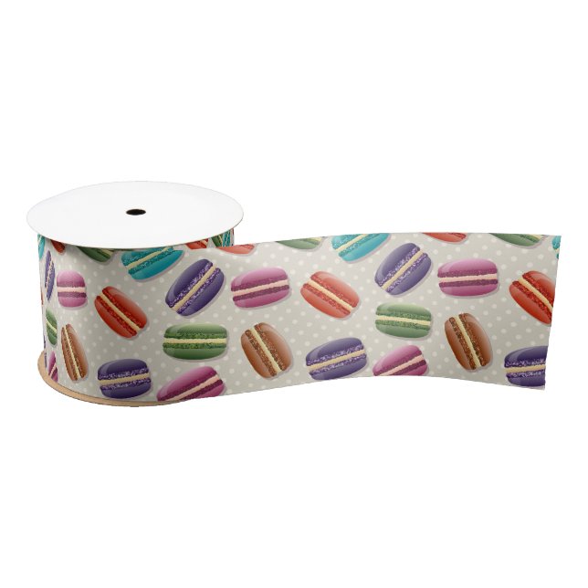 macarons ribbon satin ribbon (Spool)