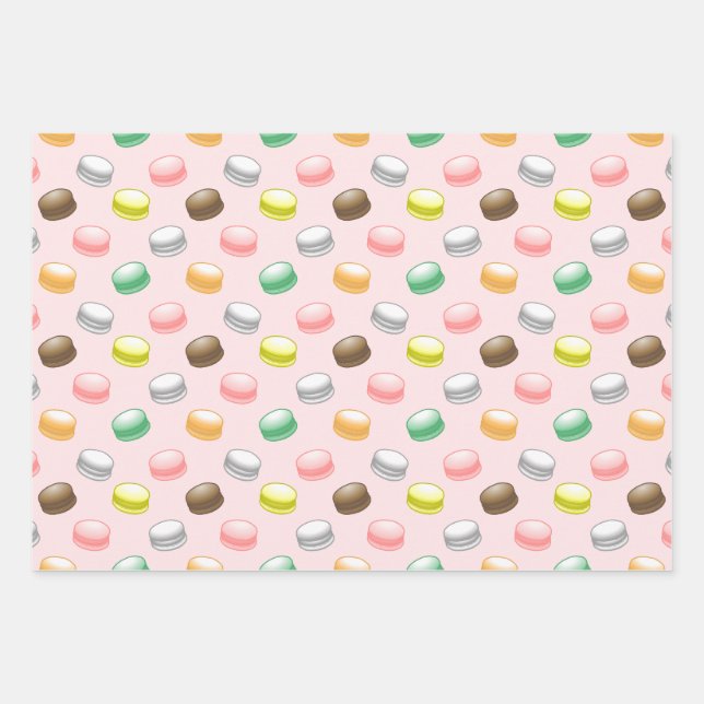 Macarons Sweet 16 birthday Wrapping Paper Sheet (Front)