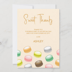 Macarons Sweet 16 Thank You Card