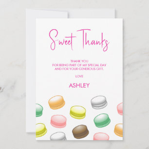 Macarons Sweet 16 Thank You Card