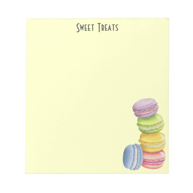Macarons Sweet Treats Notepad (Front)
