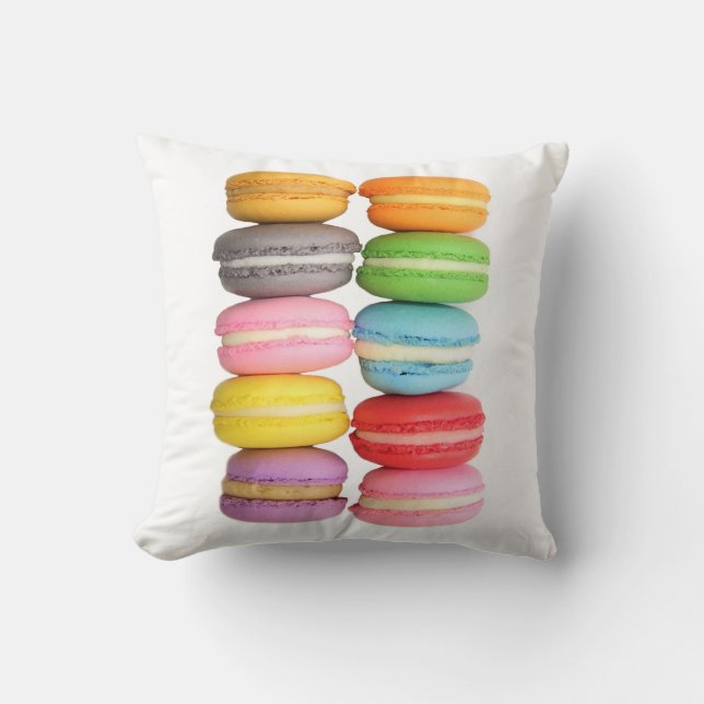 Macarons Throw Pillow (Front)