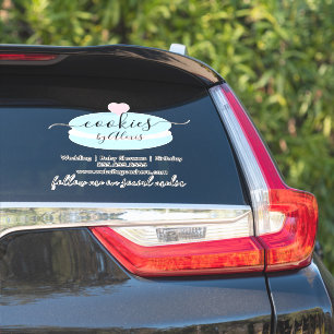 Macaroon Cookies Logo Bakery Business Car  Sticker