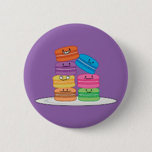 Macaroon Macaroons Cookie French sweet dessert 6 Cm Round Badge