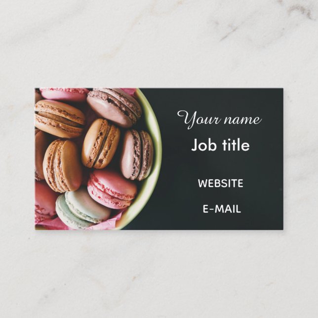 Macaroons. Business Card (Front)