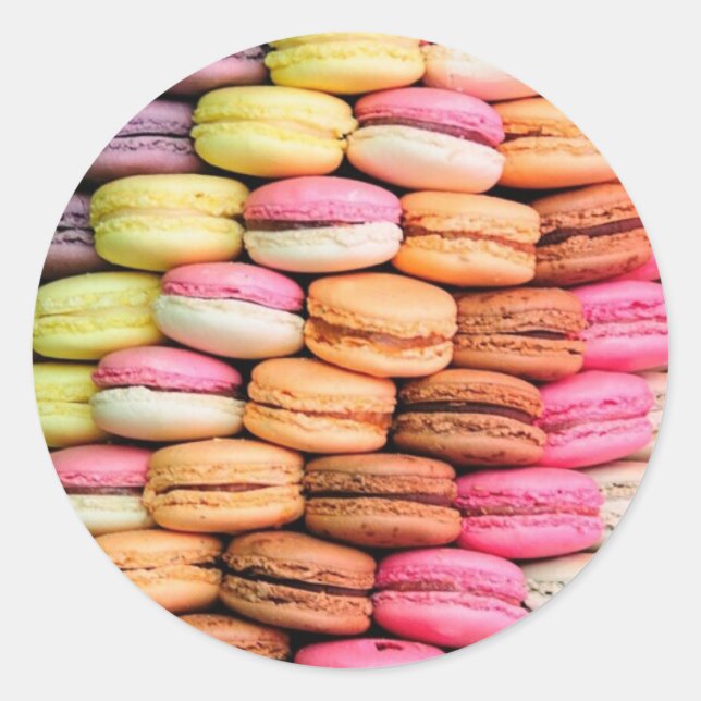 Macaroons Classic Round Sticker (Front)