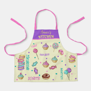 Macaroons Cupcakes Lollipops and Doughnuts SMALL Apron