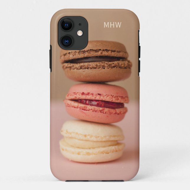 Macaroons custom monogram cases (Back)