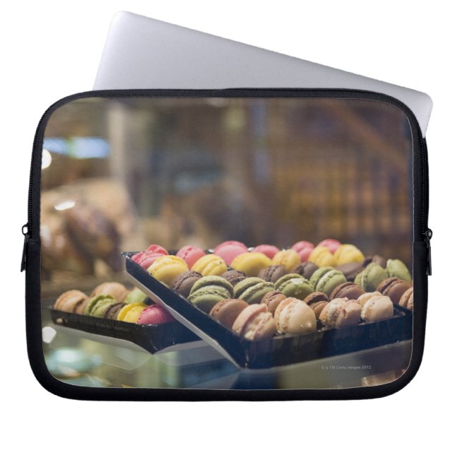 Macaroons in Show Window 2 Laptop Sleeve (Front)