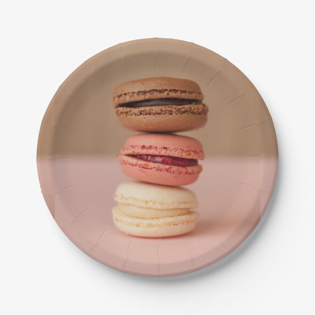 Macaroons / Macarons paper plates (Front)